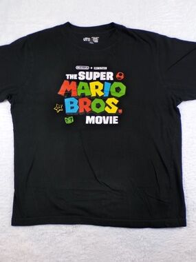 UNI QLO The Super Mario Bros Movie 2023 JP Exclusive Black Men's Size M